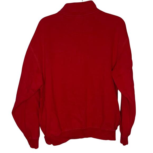 MLB Los Angeles Angels Antigua Quarter Zip Pullover Sweatshirt Red Size Medium - Picture 2 of 4